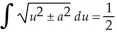 Use the table below to determine    dx.Indicate the formula number employed. I.    + C II.    + C III.        + C IV.    + C