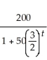 A rumor is circulating in a city whose population is 20,000.At the beginning of the month 50 people know of the rumor,and one week later 200 know of it.Assuming logistic growth,the number N of people who know the rumor t weeks after the beginning of the month is given by A)  N = 20,000   B)  N =   C)  N =   D)  N =   E)  none of the above