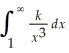 Determine the value of the constant k so that    = 1.