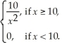 The random variable X has density function f(x)=    Find (a)P(20 ≤ X ≤ 40)and (b)P(X ≥ 40).