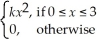 If the density function for the random variable X is f(x)=    ,find k.