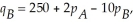 The demand function for product A is ,and the demand function for product B is where and are the quantities demanded for A and B,respectively,and and are their respective prices.Determine: (a)the marginal demand for A with respect to (b)the marginal demand for B with respect to (c)whether A and B are competitive,complementary,or neither