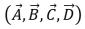  Four vectors   all have the same magnitude.The angle   \theta  between adjacent vectors is 45 °  as shown.The correct vector equation is:   A)    B)    C)    D)    E)    