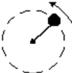 The iron ball shown is being swung in a vertical circle at the end of a 0.7-m string.How slowly can the ball go through its top position without having the string go slack?   A) 1.3 m/s B) 2.6 m/s C) 3.9 m/s D) 6.9 m/s E) 9.8 m/s