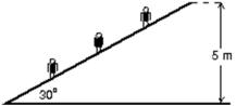 An escalator is used to move 20 people (60 kg each) per minute from the first floor of a department store to the second floor, 5 m above.The power required is approximately:   A) 100 W B) 200 W C) 1000 W D) 2000 W E) 60,000 W