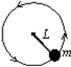 A ball of mass m, at one end of a string of length L, rotates in a vertical circle just fast enough to prevent the string from going slack at the top of the circle.Assuming mechanical energy is conserved, the speed of the ball at the bottom of the circle is:   A)    B)    C)    D)    E)   