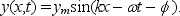 The displacement of a string carrying a traveling sinusoidal wave is given by   At time t = 0 the point at x = 0 has a displacement of 0 and is moving in the positive y direction.The phase constant    is: A) 0° B) 90° C) 135° D) 180° E) 270°