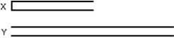 Organ pipe Y (open at both ends) is twice as long as organ pipe X (open at one end) as shown.The ratio of their fundamental frequencies f<sub>X:</sub>:f<sub>Y</sub> is:   A) 1:1 B) 1:2 C) 2:1 D) 1:4 E) 4:1