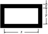 The figure shows a rectangular brass plate at 0°C in which there is cut a rectangular hole of dimensions indicated.If the temperature of the plate is raised to 150°C:   A) x will increase and y will decrease B) both x and y will decrease C) x will decrease and y will increase D) both x and y will increase E) the changes in x and y depend on the dimension z