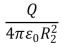 Positive charge Q is placed on a conducting spherical shell with inner radius R<sub>1</sub> and outer radius R<sub>2</sub>.A point charge q is placed at the center of the cavity.The magnitude of the electric field at a point in the interior of the conductor a distance r from the center is: A) 0 B)    C)    D) q/4   \pi   r<sup>2</sup> E) Q/4  \pi   r<sup>2</sup> 