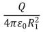  Positive charge Q is placed on a conducting spherical shell with inner radius R<sub>1</sub> and outer radius R<sub>2</sub>.The electric field at a point r < R<sub>1</sub> is: A)    B)    C) Q/4  \pi   r<sup>2</sup> D) 0 E)    