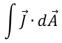 If   is the current density and   is a vector element of area then the integral   over an area represents: A) the electric flux through the area B) the average current density at the position of the area C) the resistance of the area D) the resistivity of the area E) the current through the area