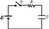 Four circuits have the form shown in the diagram.The capacitor is initially uncharged and the switch S is open.    Rank the circuits according to the time after switch S is closed for the capacitors to reach half their final charges, least to greatest. A) 1, 2, 3, 4 B) 2, 4, 3, 1 C) 1, 3, 4, 2 D) 4, 2, 1, 3 E) 3, 1, 2, 4