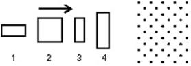 The four wire loops shown have edge lengths of either L, 2L, or 3L.They will move with the same speed into a region of uniform magnetic field   directed out of the page.Rank them according to the maximum magnitude of the induced emf, least to greatest.   A) 1 and 2 tie, then 3 and 4 tie B) 3 and 4 tie, then 1 and 2 tie C) 4, then 2 and 3 tie, then 1 D) 1, then 2 and 3 tie, then 4 E) 1, 2, 3, 4