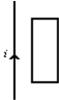 A long straight wire is in the plane of a rectangular conducting loop.The straight wire carries an increasing current in the direction shown.The current in the loop is:   A) zero B) clockwise C) counterclockwise D) clockwise in the left side and counterclockwise in the right side E) counterclockwise in the left side and clockwise in the right side