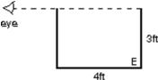 The rectangular metal tank shown is filled with an unknown liquid.The observer, whose eye is level with the top of the tank, can just see corner E.The index of refraction of this liquid is:   A) 1.75 B) 1.67 C) 1.50 D) 1.33 E) 1.25