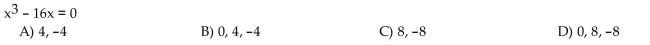 Solve the polynomial equation by factoring.  <div style=padding-top: 35px> 