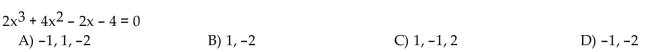 Solve the polynomial equation by factoring.  <div style=padding-top: 35px> 