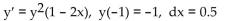 <strong>Use Euler's method to calculate the first three approximations to the given initial value problem for the specified increment size. Round your results to four decimal places. </strong> A) y1 = 0.4, y2 = 0.63, y3 = 0.7472 B) y1 = 0.7, y2 = 0.99, y3 = 1.9136 C) y1 = 0.5, y2 = 0.75, y3 = 1.03125 D) y1 = 0.7, y2 = 0.99, y3 = 1.2656