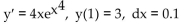 <strong>Use Euler's method to calculate the first three approximations to the given initial value problem for the specified increment size. Round your results to four decimal places. </strong> A) y1 = 3.2699, y2 = 5.1723, y3 = 8.9899 B) y1 = 4.0873, y2 = 5.9897, y3 = 9.8074 C) y1 = 3.6786, y2 = 5.5810, y3 = 9.3986 D) y1 = 4.4960, y2 = 6.3985, y3 = 10.2161