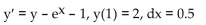 <strong>Use Euler's method to calculate the first three approximations to the given initial value problem for the specified increment size. Round your results to four decimal places. </strong> A) y1 = 1.6409, y2 = 0.2704, y3 = -5.3889 B) y1 = 2.1409, y2 = 1.5704, y3 = -5.0389 C) y1 = 0.6409, y2 = -2.3296, y3 = -6.0889 D) y1 = 1.1409, y2 = -1.0296, y3 = -5.7389