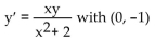 Obtain a slope field and add to its graphs of the solution curves passing through the given points.