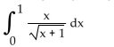 <strong>Evaluate the integral by using a substitution prior to integration by parts. </strong> A) -2.27 B) 0.39 C) -1.33 D) -0.94