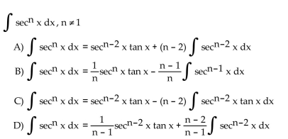 Use integration by parts to establish a reduction formula for the integral.