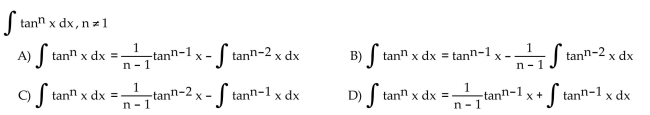 Use integration by parts to establish a reduction formula for the integral.