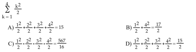 Write the sum without sigma notation and evaluate it.