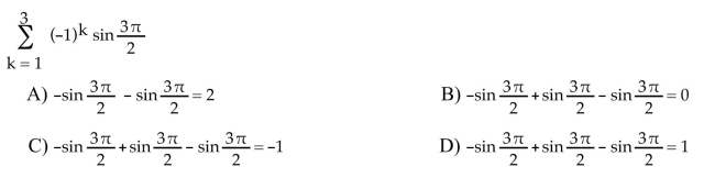 Write the sum without sigma notation and evaluate it.