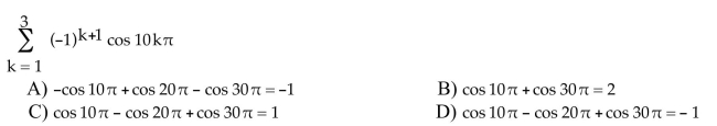 Write the sum without sigma notation and evaluate it.