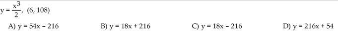 Find an equation for the tangent to the curve at the given point.  <div style=padding-top: 35px> 