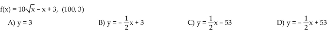 Find an equation for the tangent to the curve at the given point.  <div style=padding-top: 35px> 