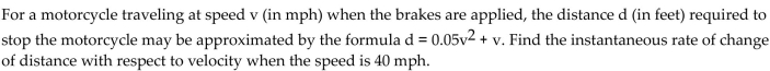 <strong>Solve the problem.  </strong> A) 41 mph B) 5 mph C) 10 mph D) 4 mph <div style=padding-top: 35px> 
