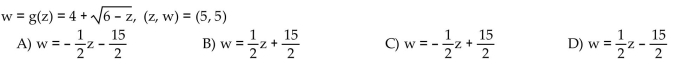 Find an equation of the tangent line at the indicated point on the graph of the function.  <div style=padding-top: 35px> 