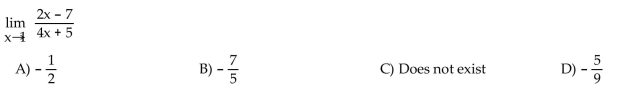 Find the limit, if it exists.  <div style=padding-top: 35px> 