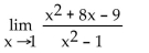 <strong>Find the limit, if it exists.  </strong> A) Does not exist B) 5 C) 0 D) - 4 <div style=padding-top: 35px> 