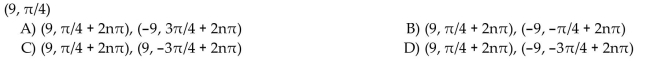 Find all the polar coordinates of the point.
