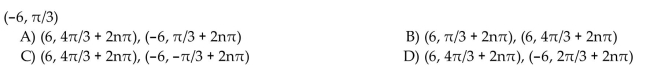 Find all the polar coordinates of the point.