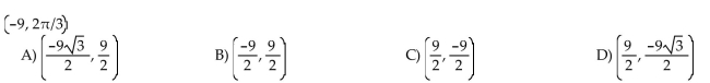 Find the Cartesian coordinates of the given point.