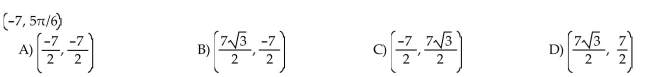 Find the Cartesian coordinates of the given point.