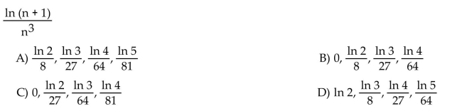 Write the first four elements of the sequence.  <div style=padding-top: 35px> 