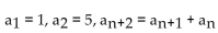<strong>A recursion formula and the initial term(s) of a sequence are given. Write out the first five terms of the sequence.  </strong> A) 1, 1, 2, 3, 5 B) 1, 5, 6, 7, 8 C) 1, 5, 6, 12, 18 D) 1, 5, 6, 11, 17 <div style=padding-top: 35px> 