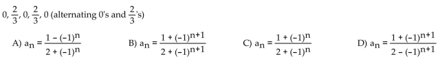 Find a formula for the nth term of the sequence.  <div style=padding-top: 35px> 