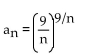 <strong>Find the limit of the sequence if it converges; otherwise indicate divergence.  </strong> A) 1 B) ln 9 C) 0 D) Diverges <div style=padding-top: 35px> 