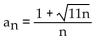 <strong>Determine whether the nonincreasing sequence converges or diverges.  </strong> A) Converges B) Diverges <div style=padding-top: 35px> 