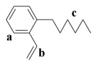   -Which of the above sections of this molecule would be considered an unsaturated portion of the molecule? A) a B) b C) c D) a and b E) all of the above
