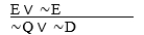 (Q ⊃ E)  • (D ⊃ ∼E)    A)  CD-valid. B)  Invalid. C)  DD-valid. D)  MT-valid. E)  CD-invalid.