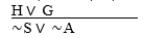 (H ∨ ∼S)  • (G ∨ ∼A)    A)  MP-valid. B)  CD-valid. C)  DD-valid. D)  CD-invalid. E)  Invalid